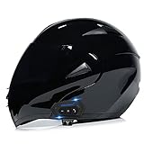 QXFJ Motorradhelm Helm Motorrad Mit Bluetooth Headset Klapphelm Mit Doppelvisier Mit Eingebautem Mikrofon FüR Automatische Reaktion ECE-Zertifizierung FüR Frauen MäNner Erwachsene S~XL