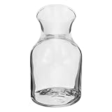 OKUMEYR Kleine Weinkaraffe aus Klarem Glas Einzelportions Weindekanter mit Flacher Öffnung Transparent für Weißwein Reiswein und Pflaumenwein Glas Karaffe für Zuhause und Restaurant