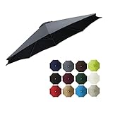 YCYHZC Ersatzdach Für Terrassenschirm, Sonnenschirm Ersatzbezug Ersatzoberteil Für Marktschirme Mit 8 Streben, Tragbarer Freitragender Hängeschirm(Gray,8Ft/8Ribs)