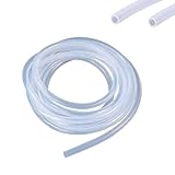 2 M Silikonschlauch(Innendurchmesser 5mm, Außendurchmesser 8mm), Lebensmittelqualität Schlauch, Flexibler Silikonkautschuk Schläuche für Luft Öl, Haushalt, Trinkwasser, Übertragung von Wasser
