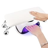 talifoca Nagel Armauflage, Nagel Handkissen Rutschfeste Nagelauflage Kissen, PU Leather handauflage nageldesign mit Halterung für Maniküre Salon