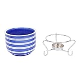 Fabater Handbedruckter Keramik-Käsefonduetopf, Exquisite Handwerkskunst für Gemeinsame Erlebnisse, Eisenmaterial