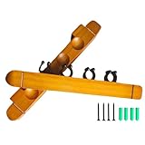 Billardqueue aus Holz - Cue-Pooltür mit 4 Clips | Langlebige Wandmontage für Poolstöcke | Stilvolle Aufbewahrungslösung für Billardausrüstung