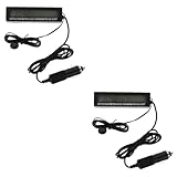 GLEAVI 2 Stck. Elektronische Uhr Im Auto Beleuchtete Autouhr Leuchtende Autouhr Auto Dash Uhr Auto Elektronische Uhr Universelle Autouhr Bindestrich Voltmeter Geführt Abs Black