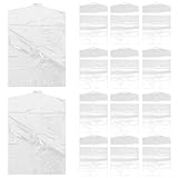 jojofuny 50 Stück Kinderkleiderschutzbeutel PE Transparent Staubdichte Aufbewahrung mit Aufhängeloch für Anzüge Kleider Mäntel Hemden Jungen Mädchen Garderobe