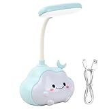 USB Energiespar Nachttischlampe Kinder LED Schreibtischlampe, Kinder Nachtlicht, Dimmbare Augenschutz Leselampe, Aufladbar Schlummer Wolke Lampe, ABS Tischlampe, Ladetischlampe