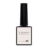 CANNI UV Nagellack Matte Top Coat gel uv Long Lasting No Wipe Matt Top Coat Soak Off UV Manicure Salon DIY at Home 9ml