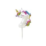 Geburtstagskerze mit der Zahl 7 - Tortendekoration zum Geburtstag für Geburtstagsfeier, 6 cm