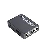 MRNUPLUM Gigabit-Medienkonverter 1 SFP zu 2 RJ45-Transceiver 10/100/1000M Glasfaser-Switch(1PCS)