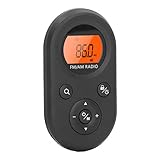 SENECESLI AM FM Radio, Wiederaufladbares Tragbares Taschen-Miniradio mit Bestem Empfang, DC5V 76–108 MHz FM 520 522–1710 kHz Tragbares AM-Radio mit Hintergrundbeleuchtung und Kopfhörer für (Black)