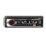 HondoKet 12-V-Auto-Bluetooth-MP3-Player FM-Radio Stereo-Freisprechanruf Stereo-Player LED-Hintergrundbeleuchtung Display USB-Aufladung CD-Player Einfache Installation Einfach zu Bedienen
