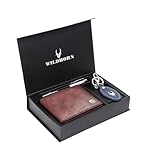 WILDHORN® RFID-geschützte Geldbörse aus echtem Leder und Geschenk-Kombination für Herren, braunes Knistern, Einheitsgröße, klassisch