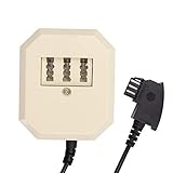 ecabo Analog Splitter/Adapter – Telefonkabel/Netzwerkkabel – TAE F auf TAE-NFN und RJ11 – Wester-Stecker/Buchse – für Router, Modem, Fax, Telefon, Fritzbox – schwarz – 0,2m