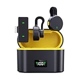 Generisch Lavaliermikrofon - Ansteckmikrofon Kabellos Mit Ladeetui | Audio-Zubehör Mit Rauschunterdrückung Für Content Creator, Redner, Fitnesstrainer Und Lehrer