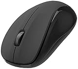 Hama Funkmaus kabellos (3 Tasten, 2,4GHz, 1200dpi, optische Maus kabellos, Wireless, Computermaus, für Laptop/PC/Notebook, geräuschlos, Batterie, für Rechtshänder/Linkshänder, USB-Empfänger) schwarz