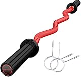 Robuste Langhantelstange für Gewichtheben (680,4 kg/317,5 kg), 127,5 kg kurz (227 kg), 119,4 cm EZ Curlstange, passend für 5,1 cm Standardplatten, Krafttraining zu Hause