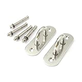 Gatuida 2er Set Große Edelstahl U Förmige Deckenhaken Mit Zubehör Wandmontage Haken Für Hängematte Yoga Moskitonetz Und Mehr Silberfarben