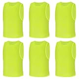AUYAO Fussballtraining Leibchen Fubball Kinder 6 Set Mesh Trimmage Trainingsleibchen Fußball Trainingsweste Sport Markierungshemd Damen Westen fürs Fussball Volleyball Basketball Teamtraining M (Grün)