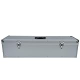 Alubox Alukoffer Silber Koffer Werkzeugkoffer Aufbewahrung leer 20x20x80 cm Deckel abnehmbar
