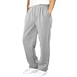 XINYUNZU Jogginghose Jungen Gefütterte Hose Einfarbig Casual Sporthose Thermohose Freizeithose Sweatpants Pants Boy Outdoorhose Hosen für Kinder und Teenager Grau 12-13 Jahre