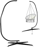 FANTASK 207 cm Hängesesselgestell bis 150 kg belastbar, Gestell aus Metall, Hängesesselständer für Hängesessel/Hängestuhl