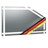 Spiegel ID Viola: LED Badspiegel mit Dachschräge 40x40cm (Breite x Höhe) - nach Wunsch anpassen - Made in Germany - Beleuchtung: rundherum - Lichtfarbe: kaltweiß