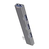 USB-Hub, USB-Hub für Laptop – USB-Splitter mit 4 Ports | Tragbarer USB-Adapter, Multiport-Extender für Desktop-Computer, Laptop, USB-Stick, Drucker, PC, Tastaturen