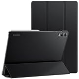 JETech Hülle für Samsung Galaxy Tab S11 Ultra, Transluzente Rückseite Tri-Fold Ständer Tablet Schutzhülle, Unterstützung S Pen Kopplung, Auto Wachen/Schlafen (Schwarz)