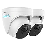 Reolink 2 Stück 5MP PoE IP Kamera Outdoor mit Personen-/Autoerkennung, Überwachungskamera Aussen mit Micro SD Kartensteckplatz, IR Nachtsicht, Wasserfest, RLC-520A (Update-Version von RLC-520)