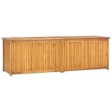 Xichuzi Gartenbox 175x50x55 cm Massivholz Teak, Kissenbox Outdoor WassBerdicht, Auflagenbox, Aufbewahrungsbox, Terrassenschrank, Gartentruhe, Gartenkiste, Garten Aufbewahrung - 318734