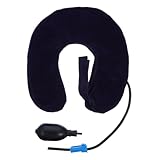 Milisten Aufblasbares U förmiges Nackenkissen Verstellbar Material Leicht Tragbar Büro Reise Nackenstütze zur Schmerzlinderung und Wirbelsäulenausrichtung Geeignet für Zuhause Schule