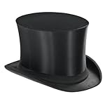 shoperama Klappbarer Zylinder Schwarz für Damen und Herren Gr. 58/59 Chapeau Claque Klappzylinder Hut