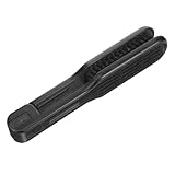 CLISPEED Hitzebeständiger Antistatischer Haarglätterkamm mit Förmigen Borsten Doppelseitige Styling Klammer für Haartypen für Tägliches Glätten und Friseureinsatz Schwarz