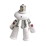 Lampensockel-Konverter, Lampensockel-Adapter-Konverter, Lampenfassung, Glühbirnensockel E27-Trenner, Lampenfassung mit Schalter 3/4 Kopf, verstellbarer LED-Lampenfassungsadapter, Konverterfassung