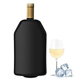 Gimars Weinkühler Manschette Kühlmanschette Sektflasche Flaschenkühler Hülle unterwegs Weinmanschette Weinflaschenkühler für Wein, Sekt, Champagner, Flaschen 1 Stück (Schwarz)