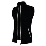 Herrenwesten Sportlich Elegant : Ärmellos Weste Kurz Fleeceweste Arbeitsweste Stehkragen Softshell Winterweste Vest Sportweste Gefüttert Plüsch