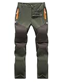 Echinodon Kinder 2-in-1 Outdoorhose Sommer Zipp Off Hose Schnelltrocknend Dünn Leicht Wanderhose Trekkinghose Armeegrün 170