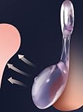 Thlsexy Vulva-Kollisionsreibungs-Stoßring für Männer und Frauen, Rückenumarmungserlebnis G-Punkt-Orgasmus-Kollisionsring SM-Sexspielzeug geeignet für männliche und weibliche Paare (transparent weiß)