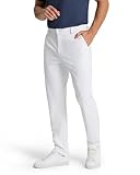 SNOWTEN Herren-Golfhose, klassische Passform, Stretch, Arbeitshose, 76,2 cm, schnell trocknend, leicht, lässig, bequem mit Taschen, Weiss/opulenter Garten, 48