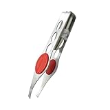 Augenbrauenpinzette für Damen, Pinzette für Damen, für Gesichtshaar, , rutschfeste Präzisions-Augenbrauenzupfung mit LED-Licht, Edelstahl-Haarentfernungswerkzeuge für die Rasur