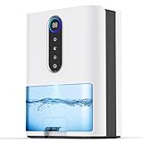 Luftentfeuchter Elektrisch, 2L Raumentfeuchter mit 27dB Leise Schlafmodus & Ablaufschlauch & 8/16/24 Stunden Timer & 5 Farblicht, Smart Dehumidifier für Schlafzimmer, Badezimmer, Keller (bis 60 m²)