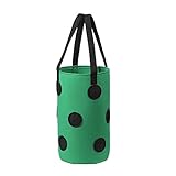 Erdbeer-Pflanzsack mit 13 Löchern, für Zuhause, Garten, Gemüse, Blumen, Innen- und Außenbereich, Hängebehälter, 1,8 l, faltbarer Wachstumstopf (Farbe: B) (A)