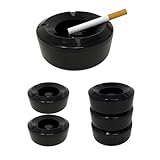 Aschenbecher Sturmaschenbecher Windaschenbecher stapelbar mit sicherem Schnellverschluss für Zigaretten Ø 10,5 cm 6 Stück Set