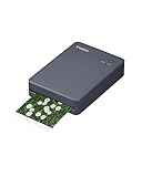 Canon SELPHY QX20 mobiler Fotodrucker – per WLAN direkt vom Smartphone drucken. Thermosublimationsdruck, 2 Größen Stickerpapier und Laden per USB-C - Dunkelgrau (ohne Farband/Papier)