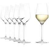 Stölzle Lausitz Weißweingläser Quatrophil 6er-Set 405 ml – Hochwertige Weingläser ideal für Weißwein & Aperitif – Eleganter Weißweinkelch aus Kristallglas – spülmaschinenfest & Made in Germany