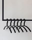 Metallbude Kleiderbügel FAY 6er Set Schwarz - Leicht, Platzsparend, rutschfest, Stabil Kunststoff Hangers - Modern Clothes Hanger Design for Garderobe - Bügel 46 cm