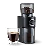 Tchibo elektrische Kaffeemühle, Edelstahlmahlwerk, 26 Mahlgradeinstellungen, Schwarz/Silber
