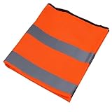 SAFIGLE Fluoreszierende Warnweste mit Reißverschluss Atmungsaktiv Doppelte Reflektierende Streifen Hohe Sichtbarkeit für Männer Sanitäter Bauarbeiter Strapazierfähig bei Nacht und Arbeit