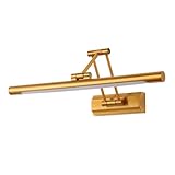 TYhogar LED Spiegelleuchte Badezimmer 57 * 10 * 20 Gold Lampe IP44 Drehung Wandleuchte 12W Bilderleuchte für Bad