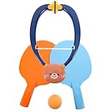 Supvox Interaktives Tischtennis Set Für Indoor Zur Von Hand Auge Koordination 1 Set Mit 2 Schlägern Und 3 Bällen Zufälliger Farbe Kreatives Trainingsspielzeug Für Die